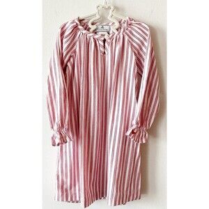 Petite Plume Pajama Dress Girl 2T Christmas Cottage Luxury Stripe Nightgown Red